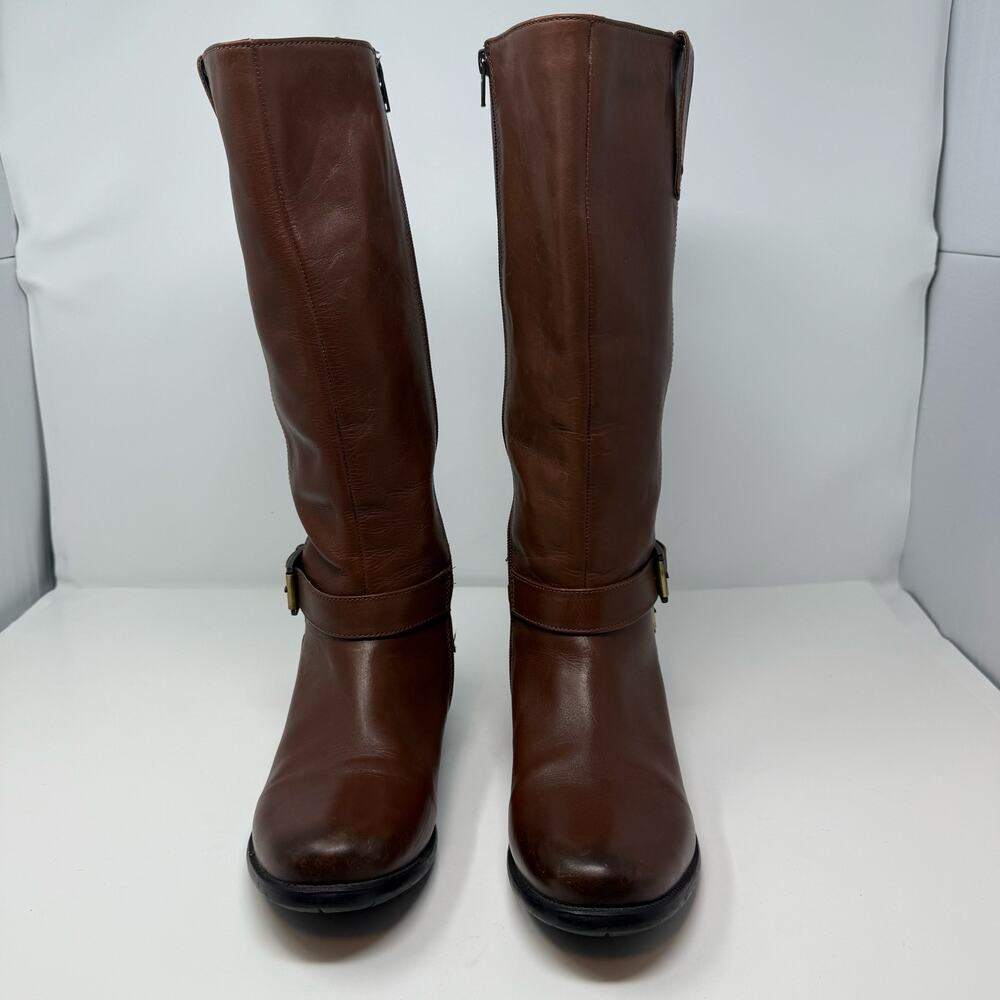 Clarks Collection Boots Women's 10M Brown Plaza Steer Riding Boot Leather - Picture 2 of 16